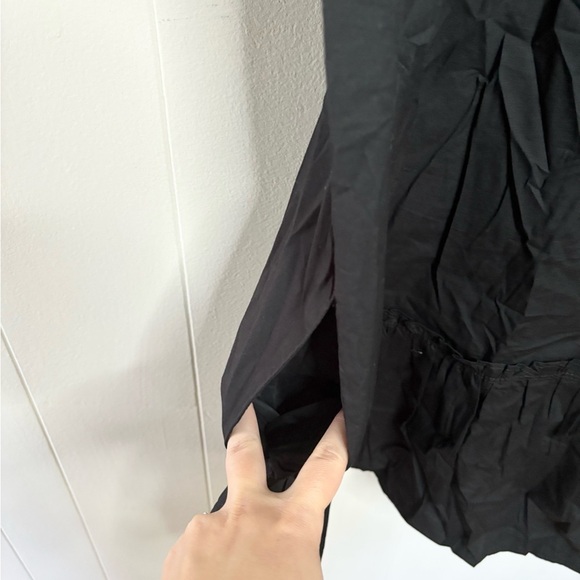 J Crew Ruffle-sleeve mini shirtdress black size 6 petite 6P j.crew new - Picture 7 of 8